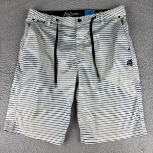 FOX Hydro Series Mens Short Created to Destroy White Blue Size 34 Swim Mx